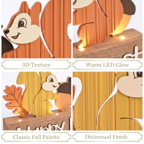 Valery Madelyn Fall Decorations for Home with LED Lights, 12 Inch - image 6