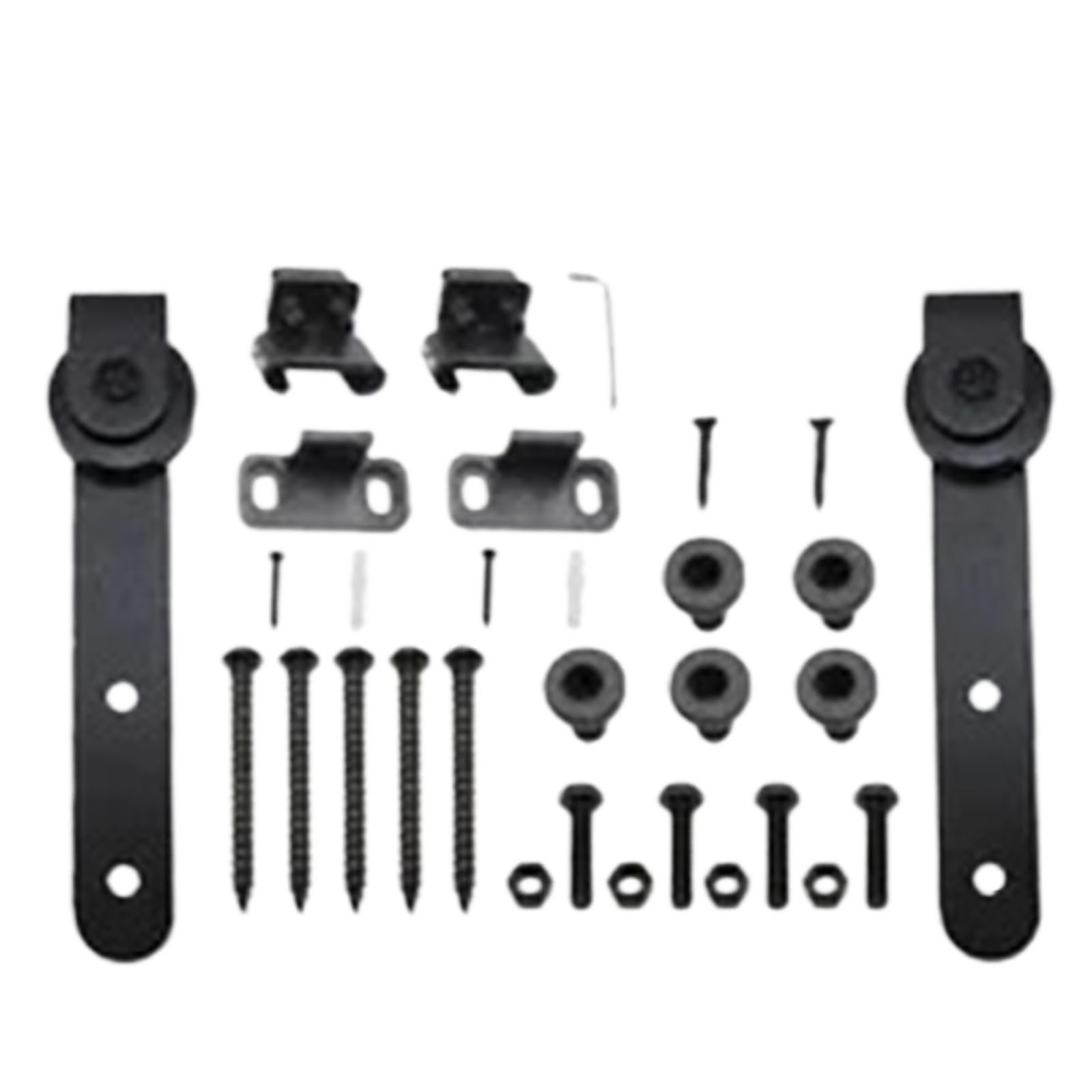 Barn Door Spacer Barn Door Hardware Kit Sturdy Sliding Track Smoothly and J Shape Hanger Cupboard Panel Access