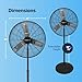 NEXAIR 30 in High Velocity Stand up Fan 3 Powerful Speeds, Industrial All Metal Pedestal Fan with Adjustable Height 56” to 76”, with Giant Stable Base Ideal for Garage, Workshop or Warehouse