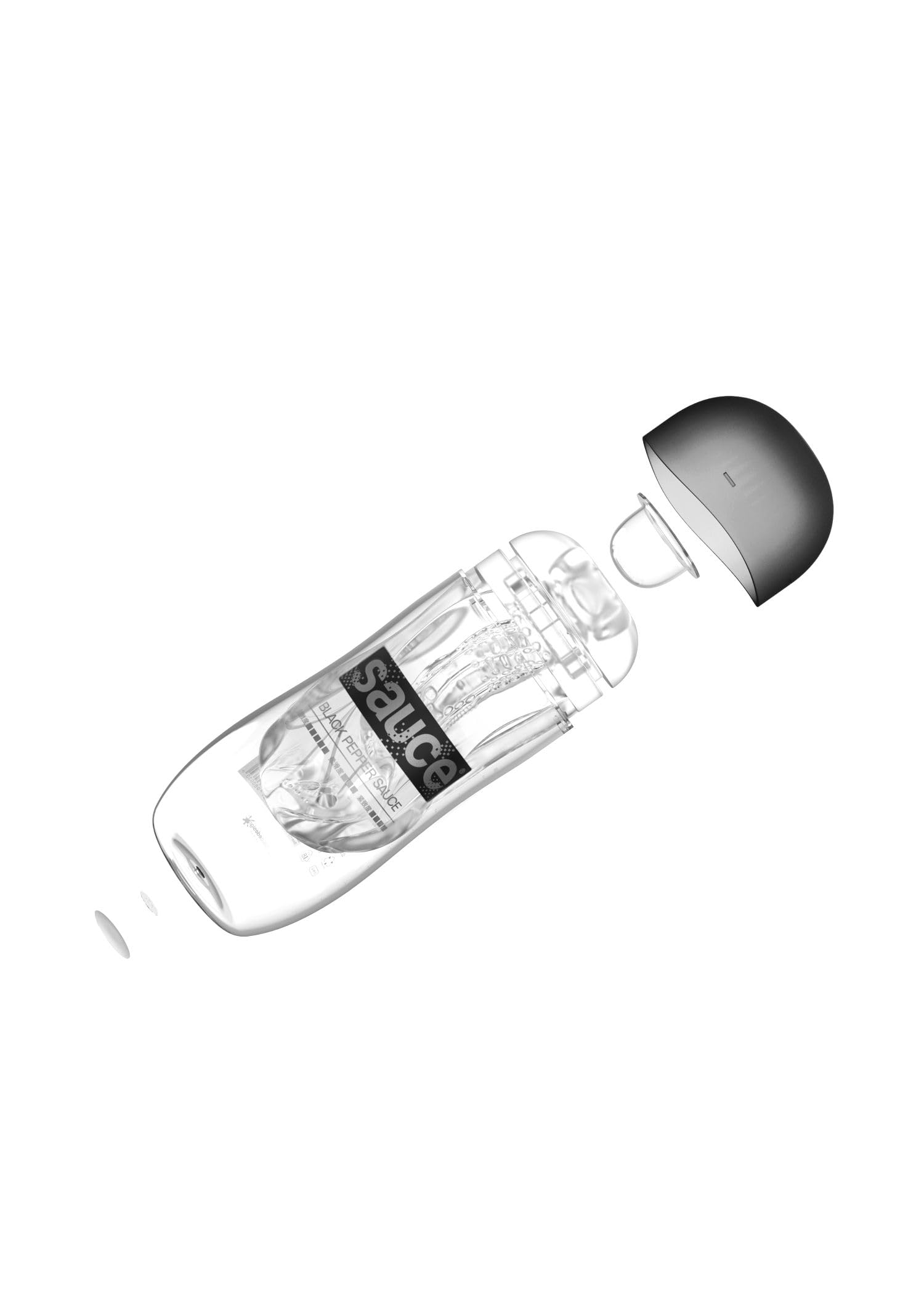 Sauce Black Pepper Salse Cup Masturbatore Custodia, trasparente, Ø 6,8 x 16 cm