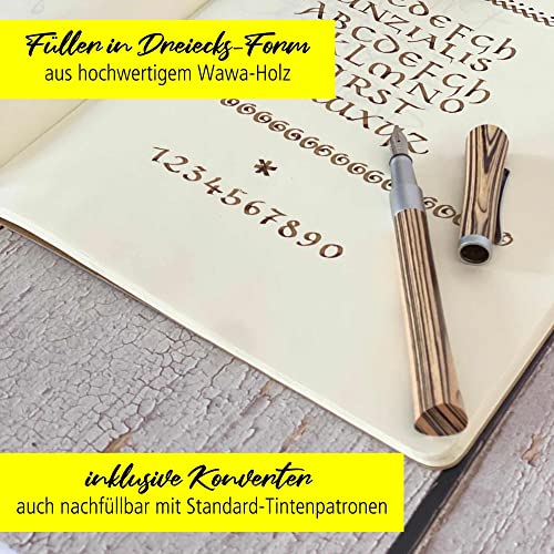 Newood Calligraphy Set In Bamboo Box - Nibs .8Mm, 1.8Mm, Ink Bottle With Brown Ink, Converter #TOP2