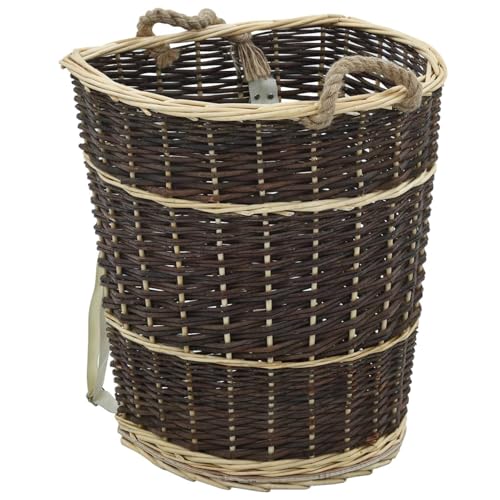 Fasba Cesto de leña con Correas Transporte Sauce Natural 44,5x37x50cm