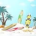 48 Pieces Surfboard Cupcake Toppers and 2 Pieces Surfboard Birthday Garlands Hawaii Banner Surfing Themed Cake Decoration for Summer Beach Luau Birthday Baby Shower Hawaii Themed Party Supplies