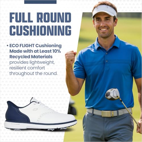 Image of Skechers Men's Prestige Slip-Ins Golf Shoe | Golf, Waterproof, Slip-ins, Arch Fit, ECO FLIGHT Cushioning, Premium Leather, Lightweight
