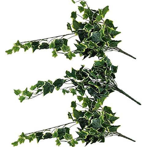 Garden 365 - Artificial Ivy Plants - 3 PACK - Fake Plants Outdoor - Outdoor Artificial Plants Year Round Colour - 3 PACK Cover