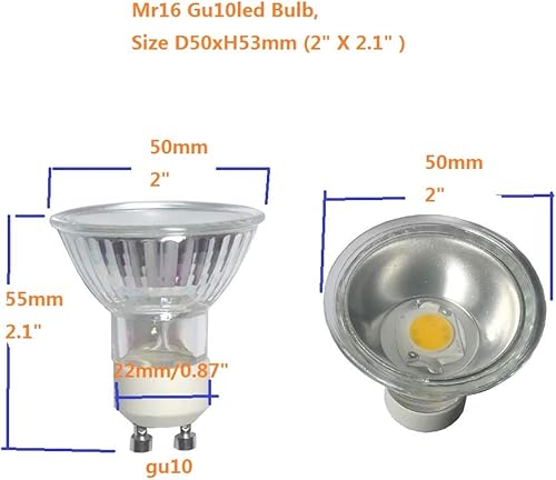 Miniatura 3 de Mr16 Gu10 - Reflector de luz LED COB de 3.5 W para bombilla halógena de repuesto, 35 W, equivalente a 40 W, blanco cálido, 350 lm, haz estrecho de