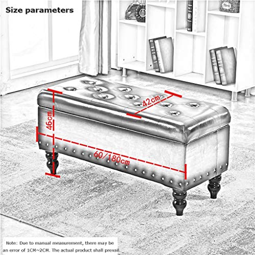 Tabouret de rangement grand volume et bout de lit multifonctionnel en tissu - 3