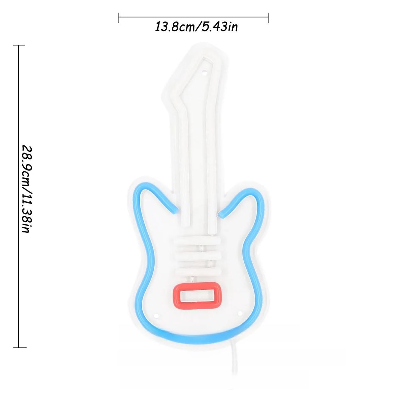 cartelli al neon personalizzati Insegna Al Neon Per Chitarra Luci Dimmerabili Alimentate Tramite USB Per Negozio Club Spettacolo Musicale Studio Festival Decorazione Da Parete 13.8cm×28.9cm