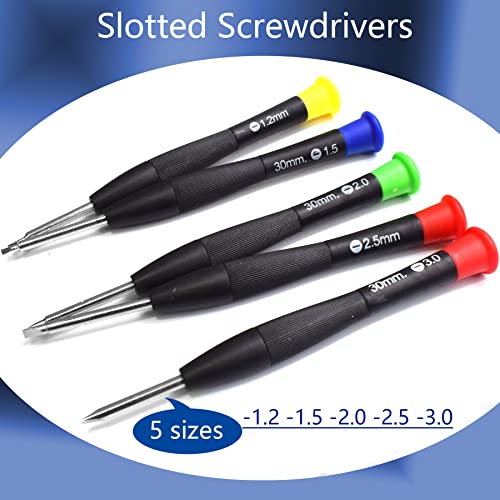 Skziri 21-In-1 Precision Small Screwdrivers With Slotted Phillips Screwdrivers Pentalobe Torx Star Triwing Screwdrivers Tweezers In Different Sizes Colors For Repairing Phone Eyeglass Watch #TOP3
