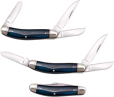 Cold Steel Knives Smooth Blue Bone Stockman FL-GSTKM-B Stainless Pocket Knife