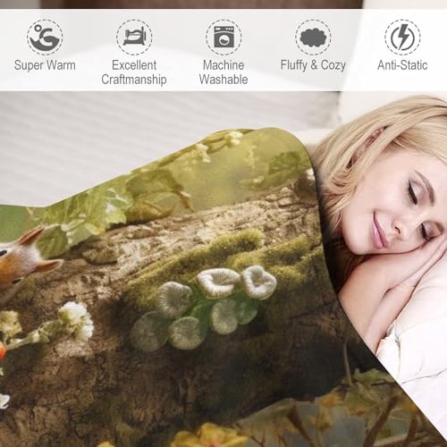 Couverture écureuil flannel pour soirées cocooning sur le canapé - 4