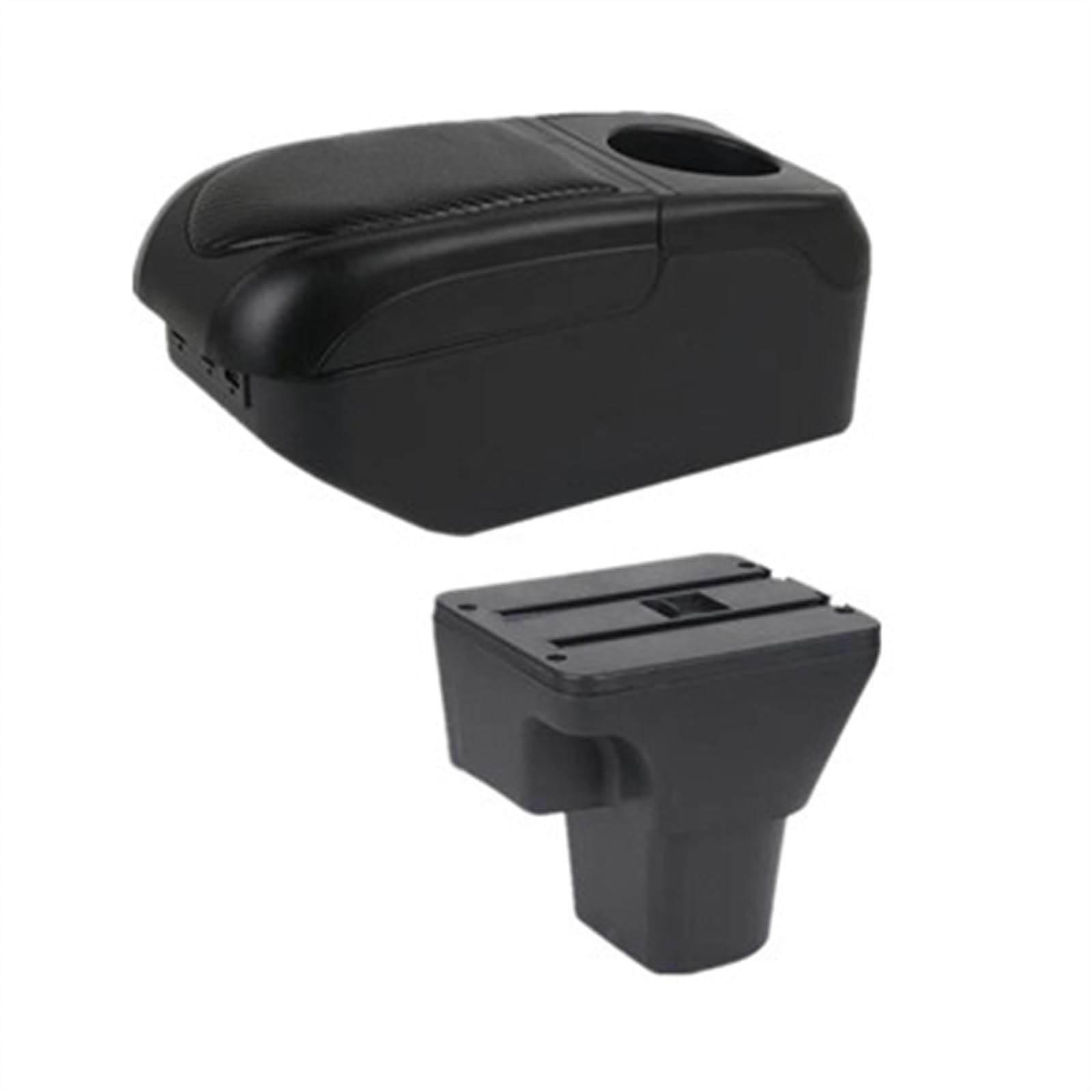 NMJLQW Storage Rack Car Armrest Box Center Storage Box Dedicated Retrofit Car Accessories For Accent For Verna(S1 black-black)