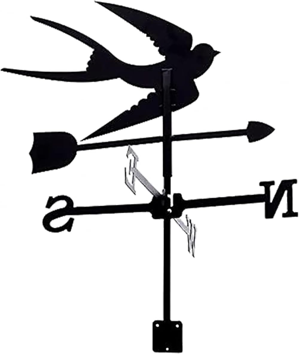 TAXXII Metal Weather Vane for Garden Decor Farmhouse Decorative with Bird Ornament Wind Weathervanes,Yard Indicating