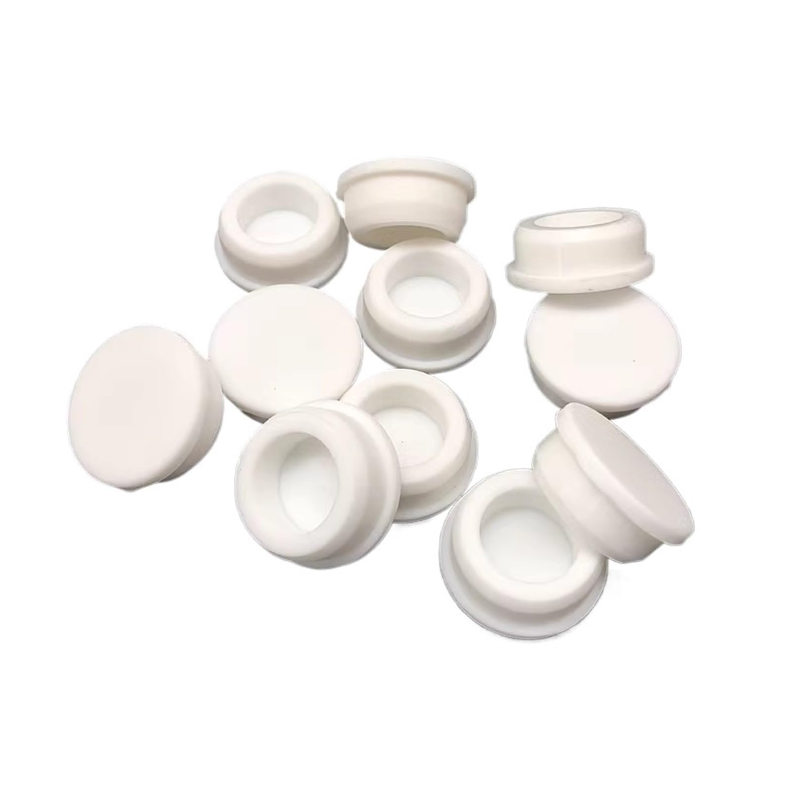 Silicone Rubber Hole Plug, Silicone Plug, Circular Rubber, Elastic Sealing, Pipe Aperture 6.8mm-161.5mm(White,14mm-3pcs)