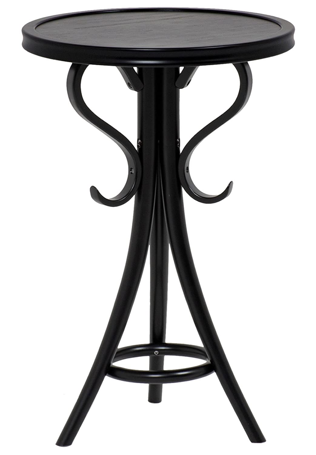 Amazon｜秋田木工 ティ-テ-ブル 幅45×奥行45×高さ68cm BK 天然木使用  