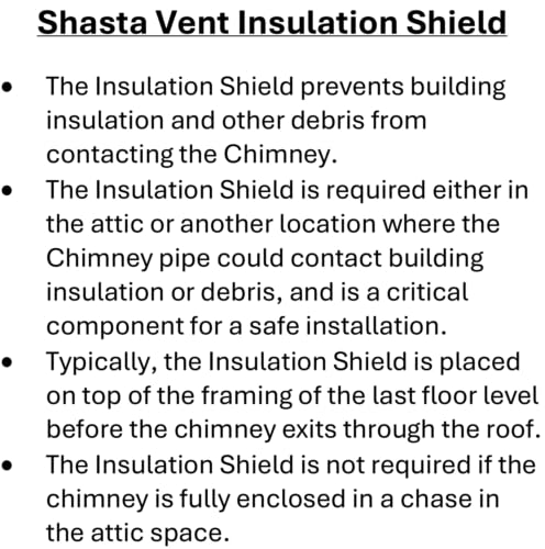 Escudo de aislamiento de 6" Shasta Vent para chimenea de combustible HT 5