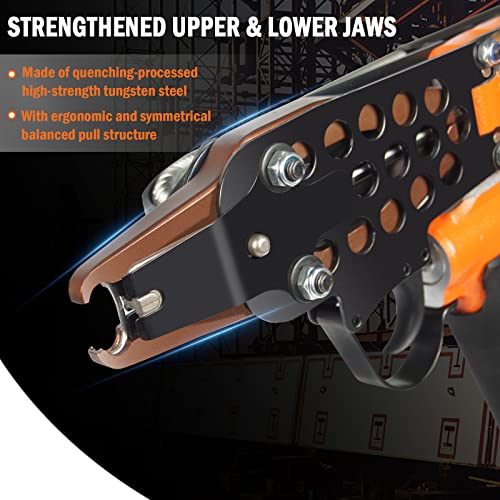 Kamsin K-Sc7E 15 Gauge Pneumatic Hog Ring Gun 3/4-Inch Crown Long Nose Air Power C Ring Gun, 7-8Mm Closure Diameter Hog Ring Stapler, C Ring Stapler Fencing Tool For Spring Mattress, Cages, Car Seat #TOP4