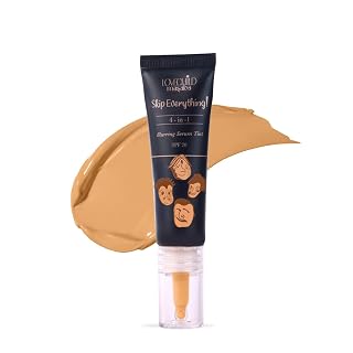 Lovechild Masaba Skip Everything Serum Skin Tint SPF 20- Pocket Edition, Liquid Foundation for all Skin type, Primer, Moisturizer, Sunscreen & Foundation In One, Delicate Darling 10 ml