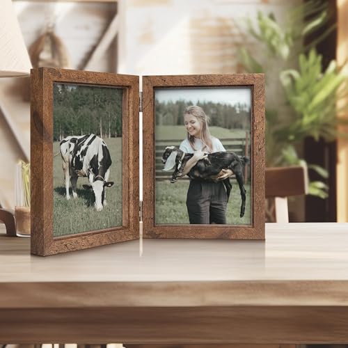 Afuly-5×7-Picture-Frame-Double-Rustic-Wood-Picture-Frames-Hinged-Dual-Photo-Frame-5-by-7-Family-Frame-for-Wall-Desk-Vertical-Horizontal-Display-Wedding-Birthday-Gifts-for-Women-Mom-Grandma Afuly 5×7 Picture Frame Double Rustic Wood Picture Frames Hinged Dual Photo Frame 5 by 7 Family Frame for Wall Desk Vertical Horizontal Display Wedding Birthday Gifts for Women Mom Grandma