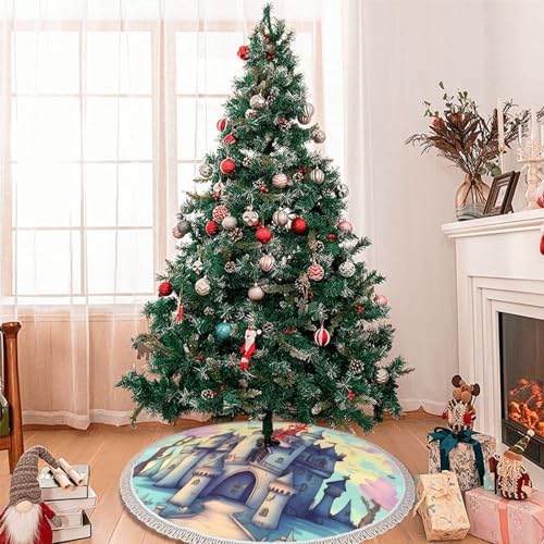 Jupe de sapin de Noël 121,9 cm imperméable style rustique