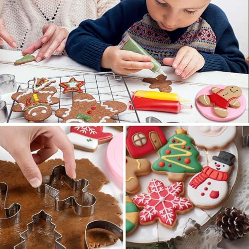 Emporte Piece Noel, Lot de 6 en Acier Inoxydable Emporte Pièce Noël pour Pâtisserie/Biscuit/Gâteau/Cookie – vue 6