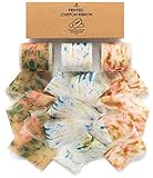 Vitalizart Orange Chiffon Ribbon Silk Like 1 1/2 Inch Printed Frayed Ribbon for Gift Wrapping Wedding Invitations Flower Bouquets Bridal Shower 21 Yard