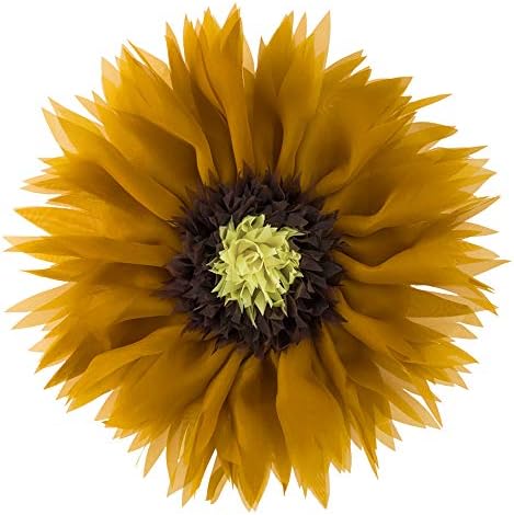 ELSKERJW Mustard Yellow Sunflower Throw Pillows Flower Pillow Decorative Round Throw Pillow Aesthetic Accent Pillow Cute Cushion for Couch Bed Living Room Bedroom 14 Inch
