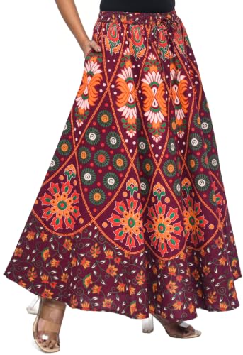 Image of Premium Cotton Skirt for Women with Pocket, Free Size