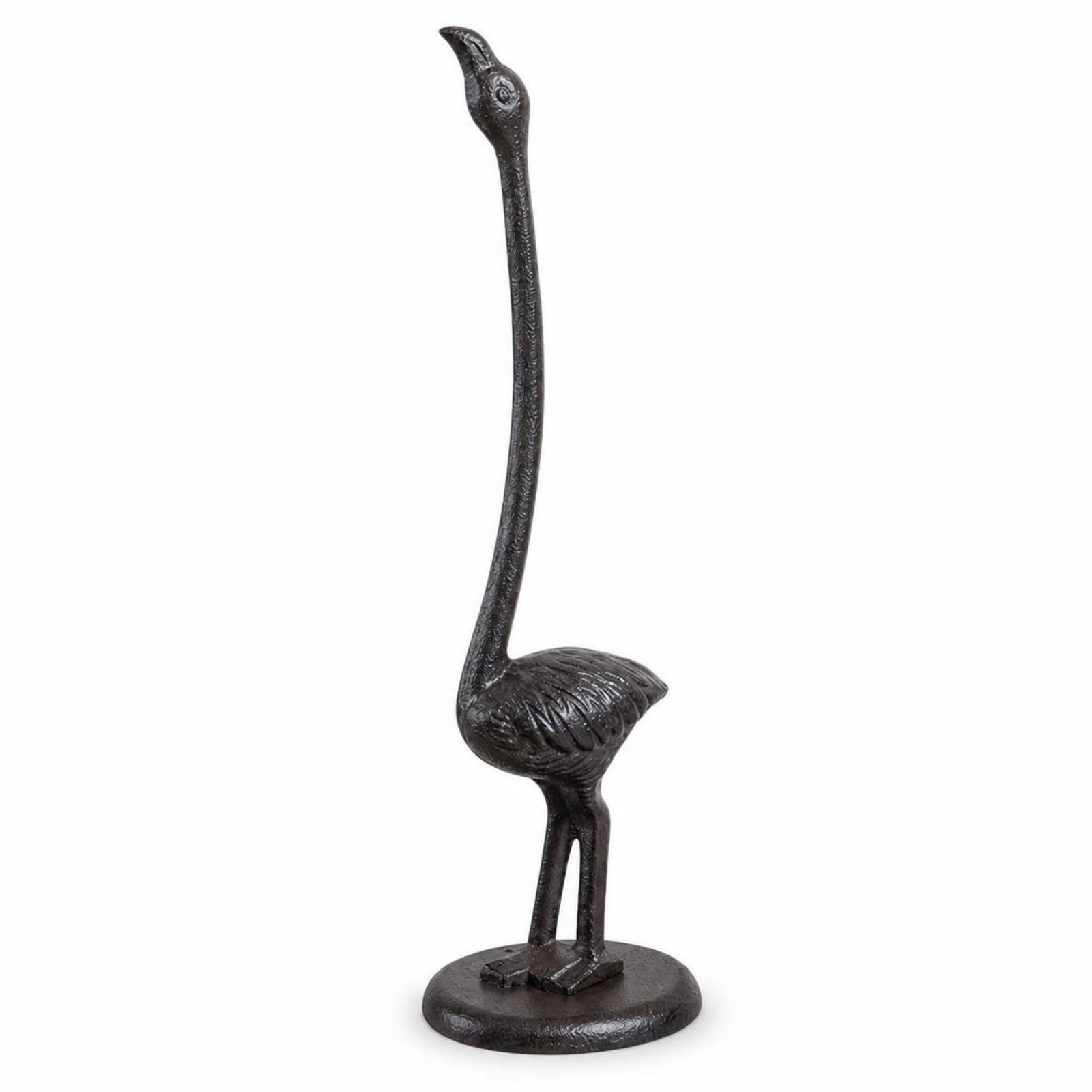 Portarotolo da Cucina Portarotolo Carta Supporto Carta Dispensatore Stand Verticale in Ghisa con Base Pesante Stabile E, Stile Rustico Americano, Design A Forma Di Fenicottero