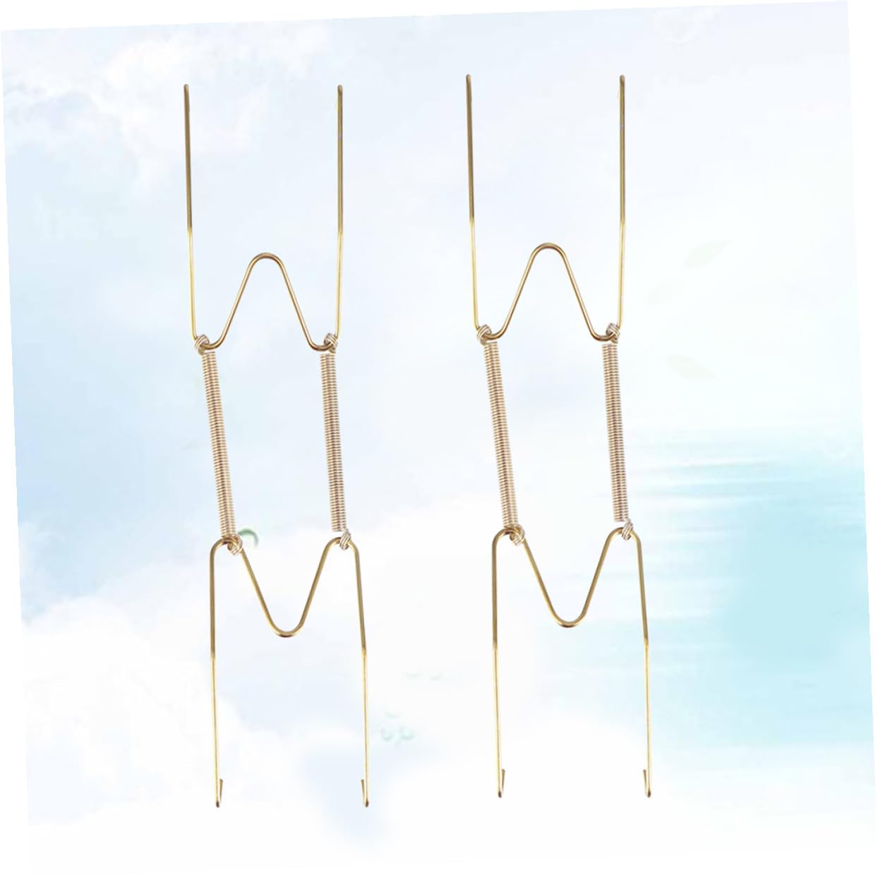 Housoutil 3er-set Wandaufhänger Für Teller Metall-federhalter Für Dekorative Teller Unsichtbarer Haken Wandtelleraufhänger Für Heimdekoration Gold-finish 8 Stück * 3