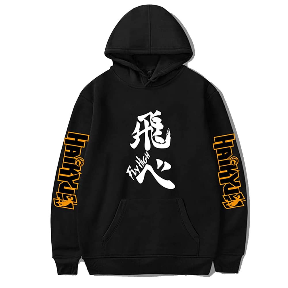 NUFR Unisex Hoodie Volleyball Club Letters Printed Hooded Swetshirt Anime Jacket for Men and Women