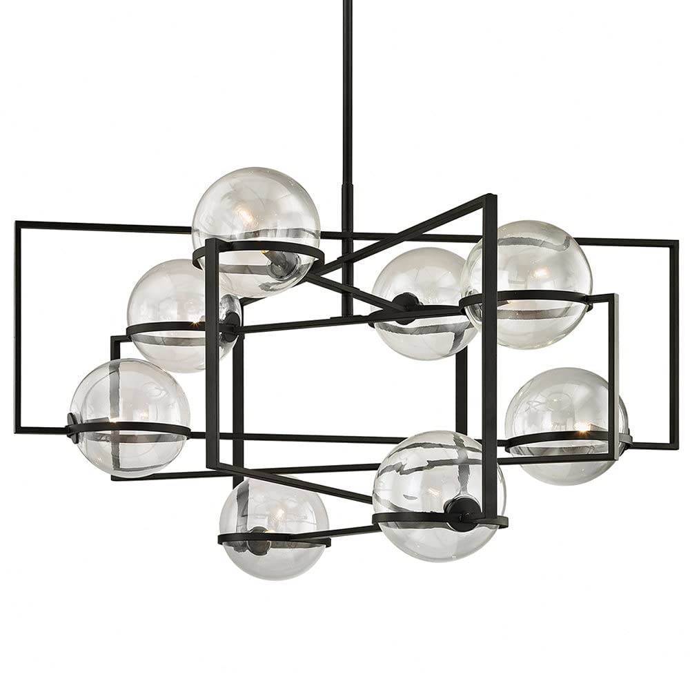 Troy Lighting F6228 Elliot Eight Light Pendant, Textured Black