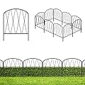 Decorative Garden Fence 10 Pack,10.5ft(L) x16in(H) Garden Decorative Fence,Rustproof Metal Wire Garden Fence Border for Outdoor Yard Landscape Patio for Dog Rabbit Pet,Small Animal Barrier Fence