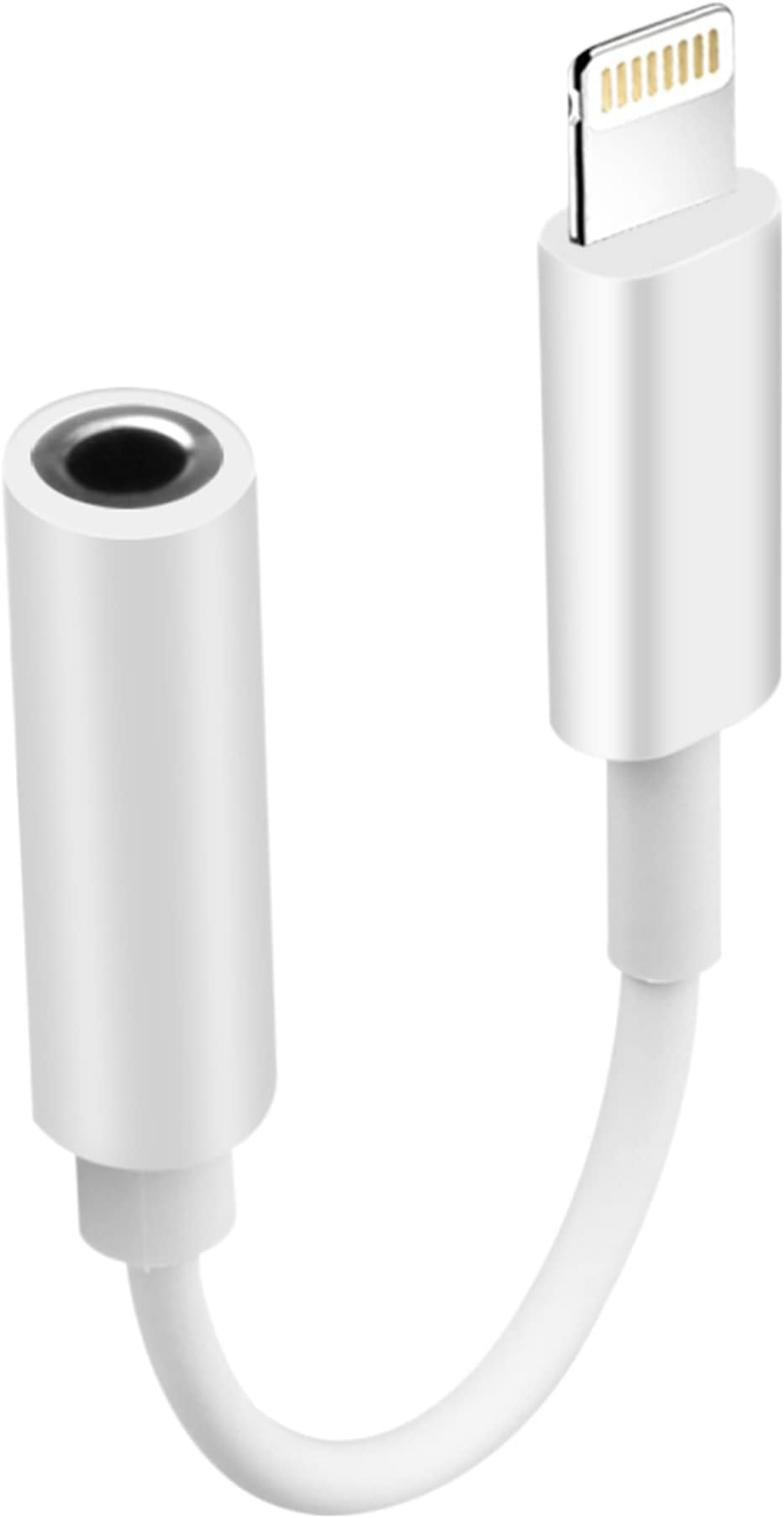 Brain Freezer Compatible with iPhone Lightning to 3.5 mm Headphone Jack Adapter White