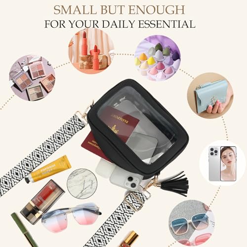 Image of LOXOMU Clear Crossbody Bag Stadium Approved - Waterproof Clear Purses for Women Stadium Bag with Adjustable Guitar Strap | Stadium Approved