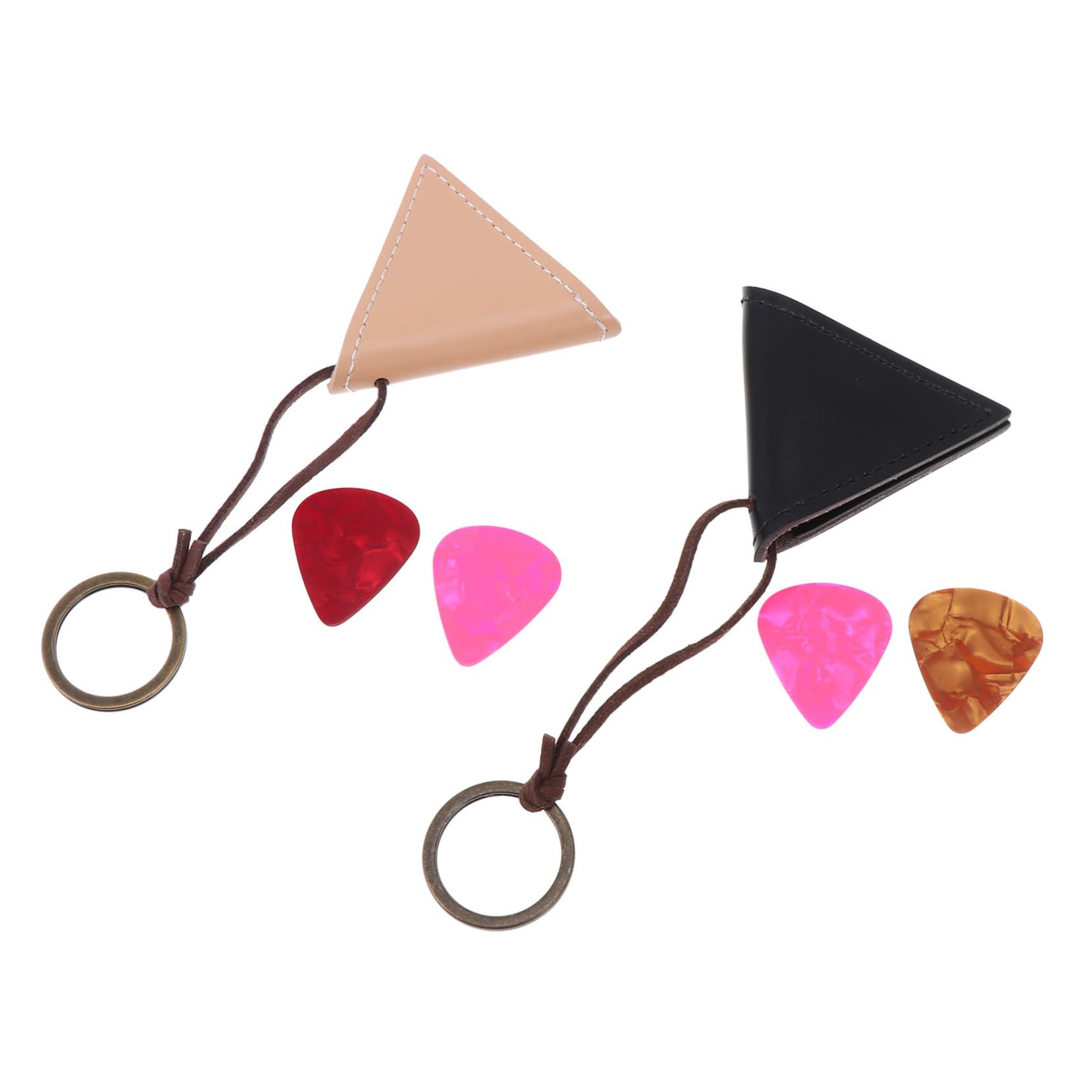 HANABASS 1 Set Cortex Guitar Organizers Pendants Yellow Black for Electric Guitar Plectrums Smooth Edges Storage for and Accessories