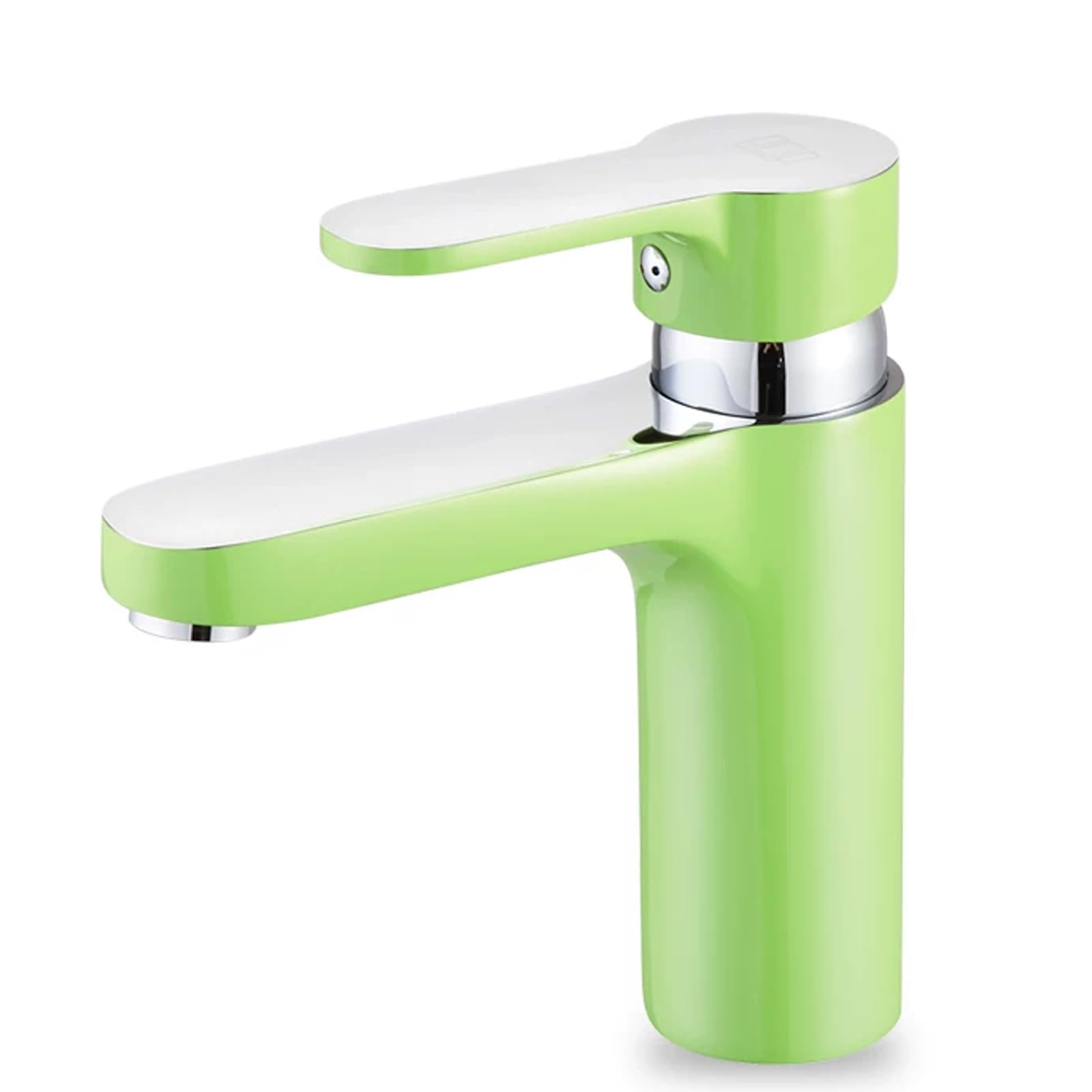 JRUIA Modern Green Kitchen Faucet, Water Saving Washbasin Tap, Ceramic Valve Insert, Single Lever Bathroom Mixer Tap,Green