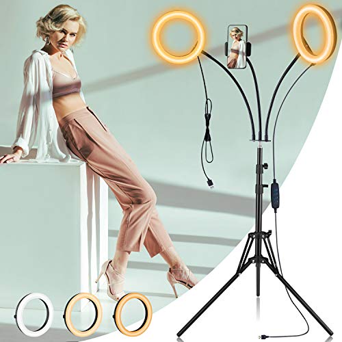 Selfie Ring Light with Tripod Stand - Dual 8