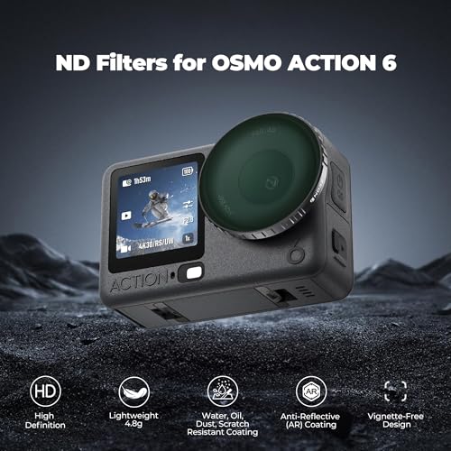 Image of Freewell ND8, ND16, ND32, ND64 Standard Day Filter Set for Osmo Action 6 | Essential for Daylight Filming