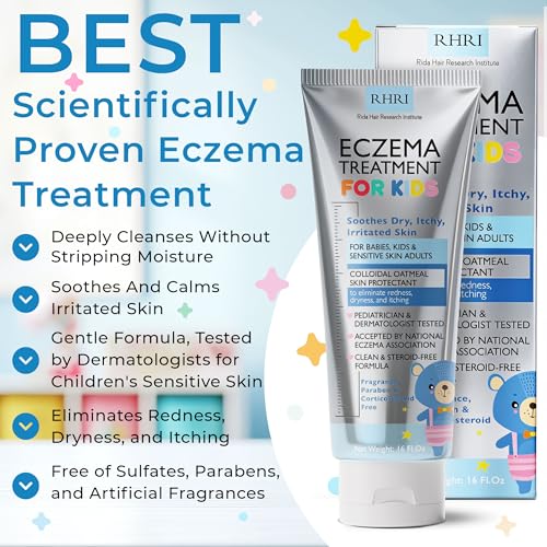 Image of Eczema Cream for Kids with Soothing Hydration for Dry, Red & Irritated Skin