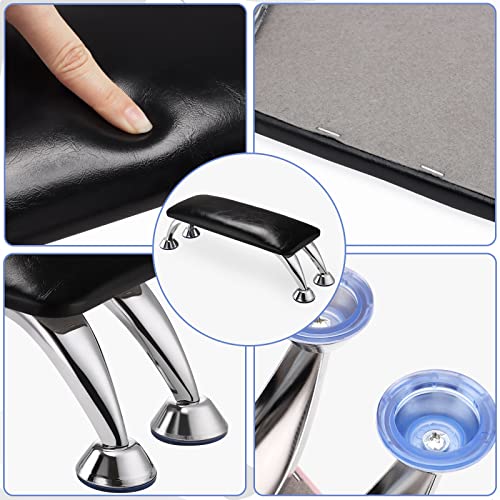 Noverlife Nail Arm Rest Cushion, Microfiber Leather Manicure Hand Rest With Non-Slip Pad For Acrylic Nails, Professional Nail Rest Pillow Foot Rest Table For Diy Salon Nail Technician Use - Black #TOP3