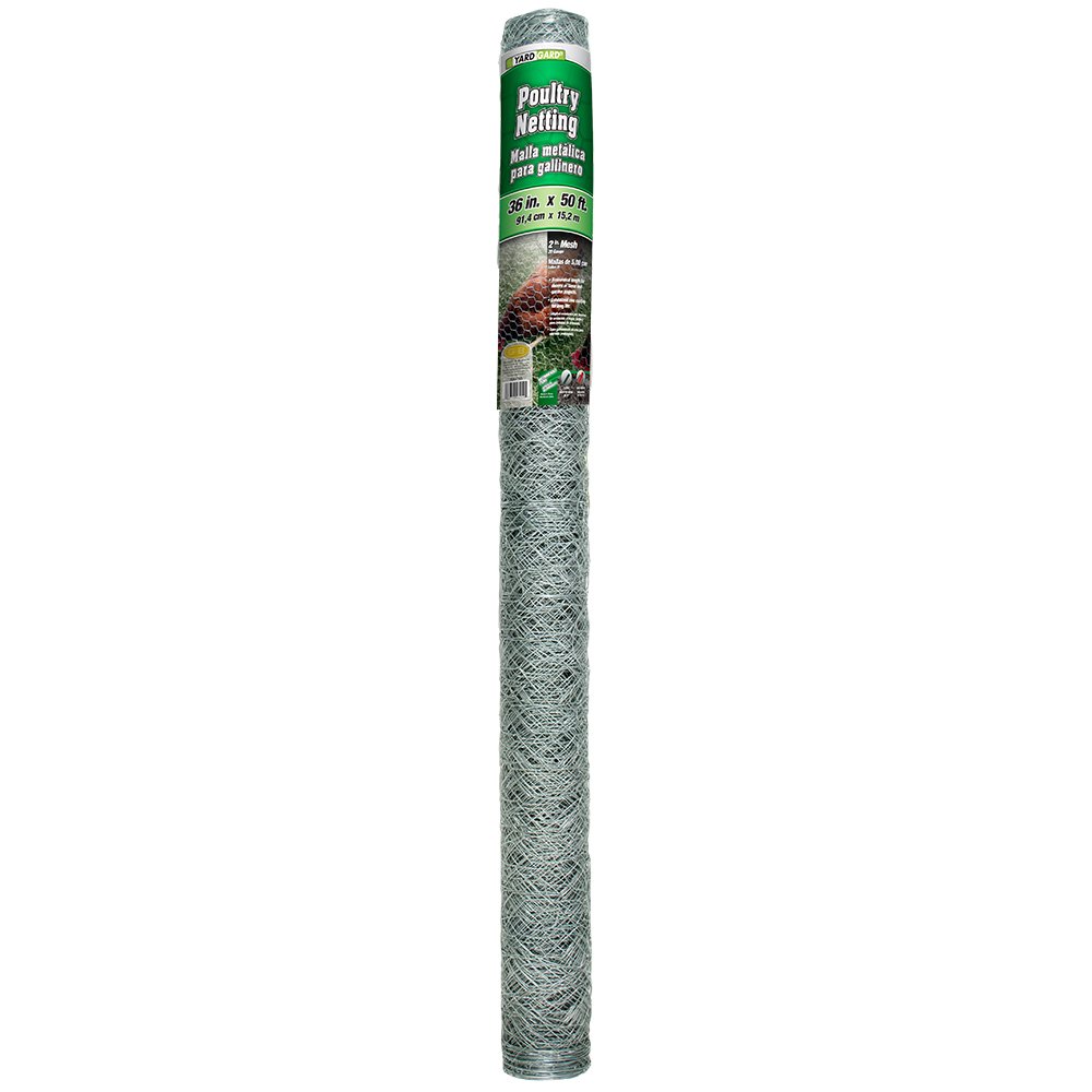 YARDGARD 50 308475B 3 Foot X 2 Inch Mesh Poultry Netting, Gray