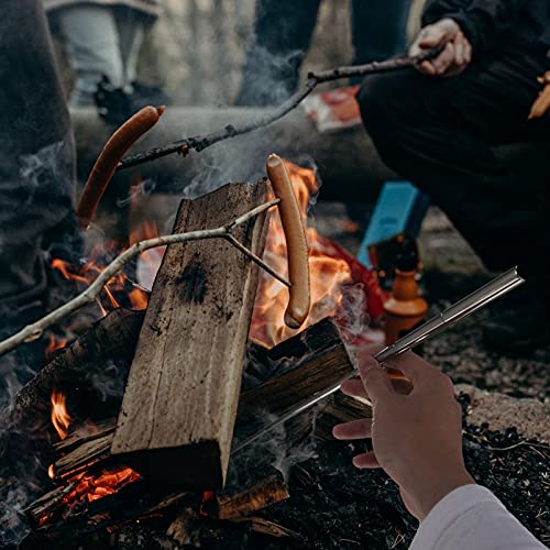 BESPORTBLE 4 Pçs/Set Tubo de Acampamento Golpe Golpe Tubo de Fogo de Aço Inoxidável Com Sacos De Pan