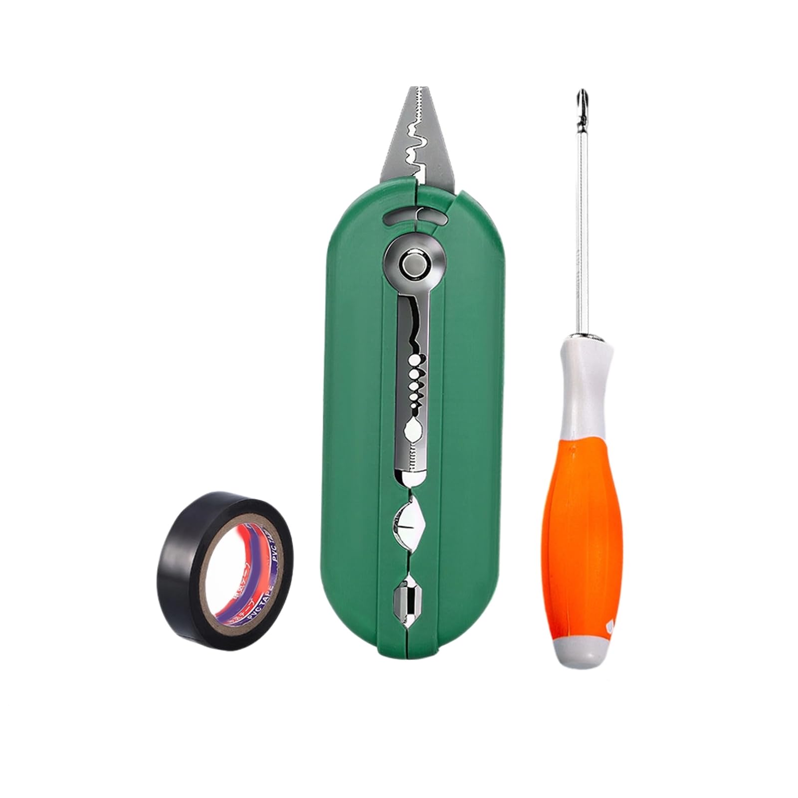 Zbiianxer Ergonomic Wire Stripper And Crimper Electrician Pliers Set With Screwdriver Insulation Tape For Secure Connection Wire Stripper Tool