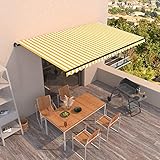 Fácil de mantener: la tela de estos toldos retráctiles manuales está hecha de poliéster de alta densidad con revestimiento de PU, que es impermeable y anti-UV, así como resistente a la decoloración.