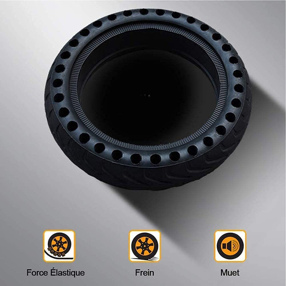 Pneu de Scooter électrique, 8,5 Pouces Anti-déflagrant pour Scooter électrique en nid d'abeille Avant/arrière Roue de Rechange Pneu de Rechange sans air Taille de Pneu 2 Pack