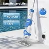 Consciot Pool Vacuum for Above Ground & Inground Pool, 22 GPM Suction Handheld Cleaner with 7.3FT Telescopic Pole, 2L Capacity, 60-Min Runtime, 2 Filters; Ideal for Spa, Hot Tub & Stairs
