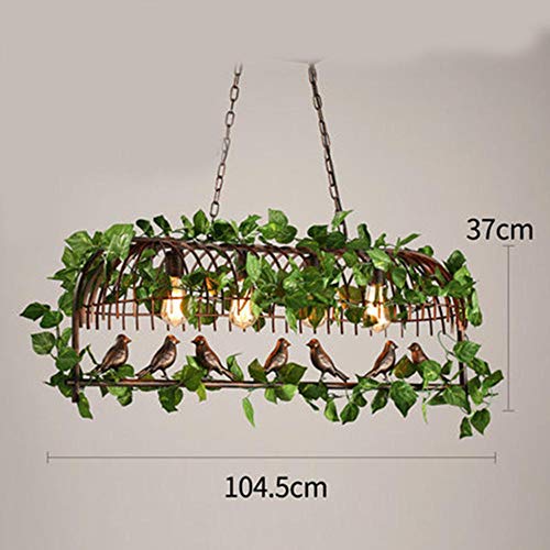 Preisvergleich Produktbild HUATI Kronleuchter Dekoration Schlafzimmer Restaurant einfach -kleidungsgeschäftbeleuchtung4 Köpfe und 7 Vögel Rostfarbe DQ-9429