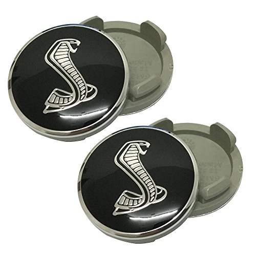 4pcs Black Shelby Cobra 55mm Wheel Hub Caps Centre Cover Fit For Ford Mustang Car Model