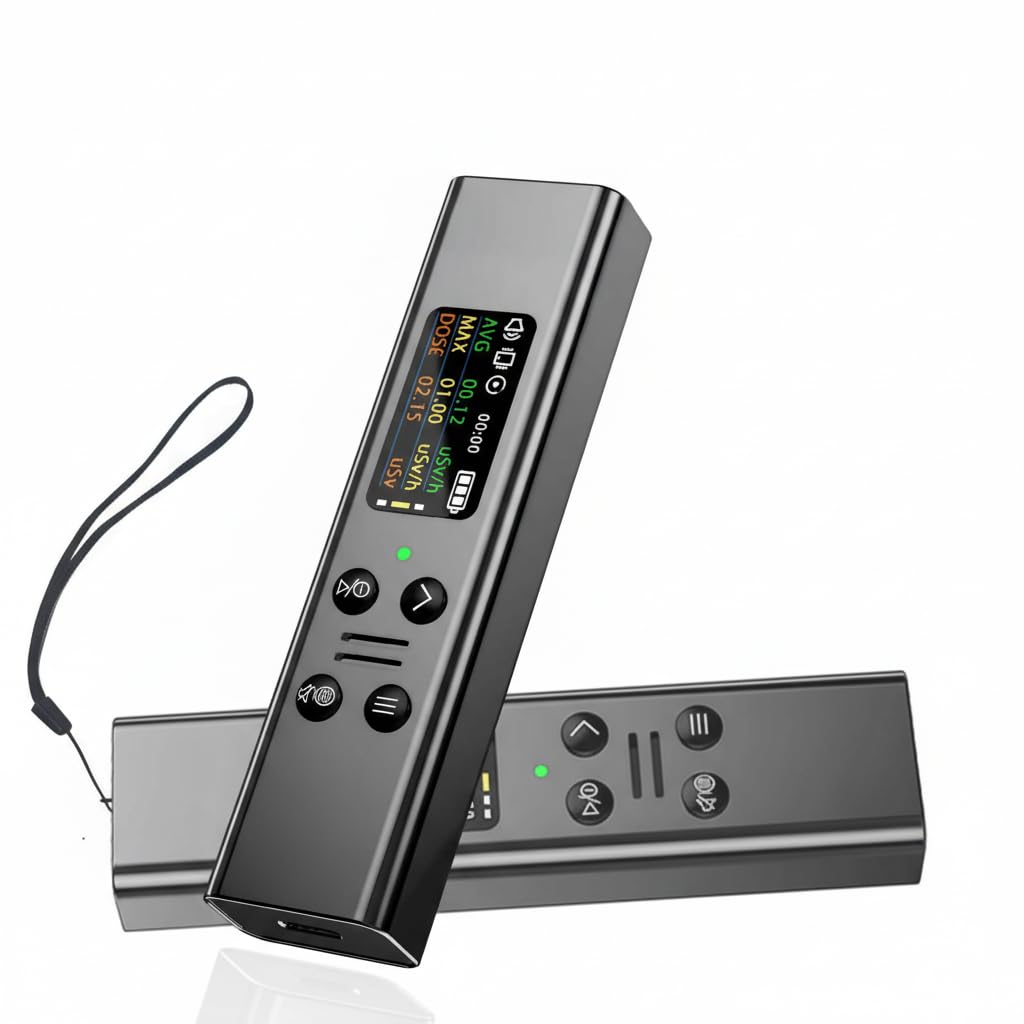 KASTWAVE Geiger Counter Nuclear Radiation Detector, High Accuracy Beta Gamma X-ray Nuclear Radiation Dosimeter,Handheld Radiation Dosimeter,Digital Radioactive Tester with Sound Light Alarm